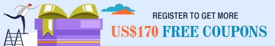 Register to Get More US$170 Free Coupons